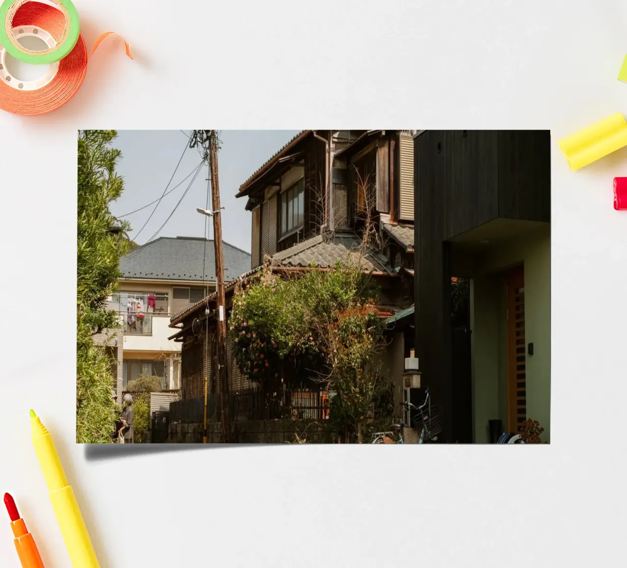 Kamakura Suburbs, Japan sticker sheet by Marcel Bisig