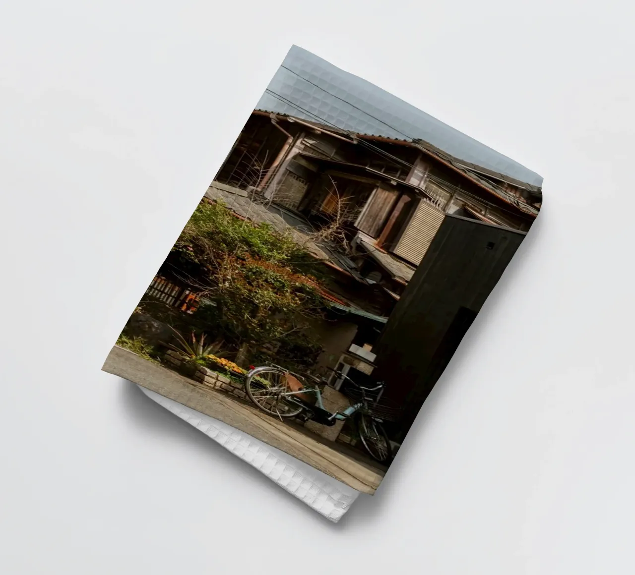 Kamakura Suburbs, Japan tea towel by Marcel Bisig
