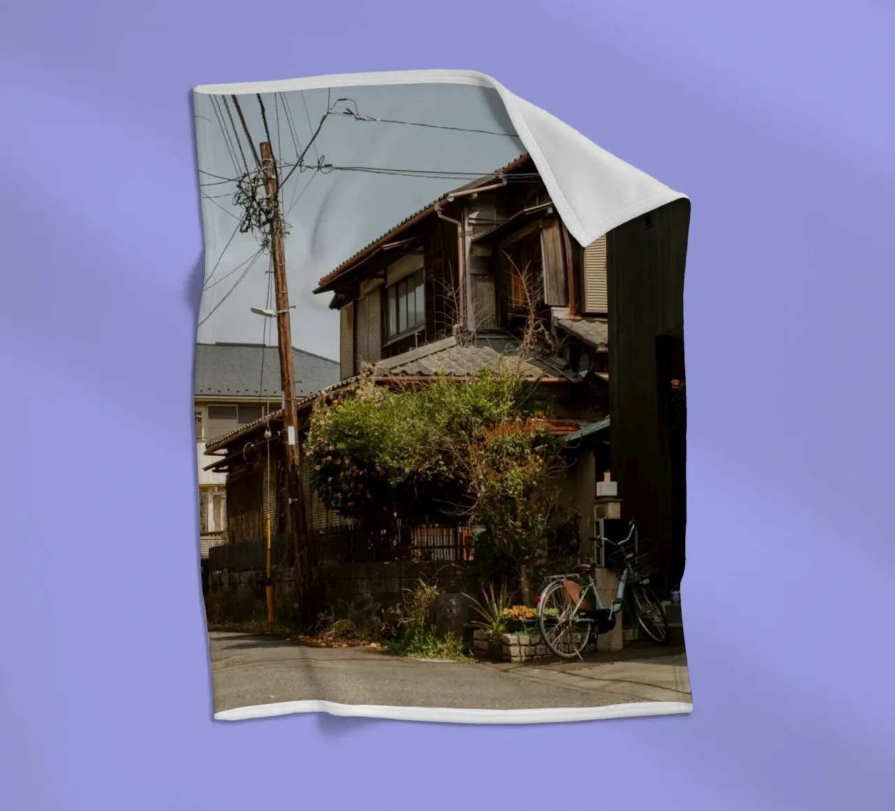 Kamakura Suburbs, Japan fleece blanket by Marcel Bisig