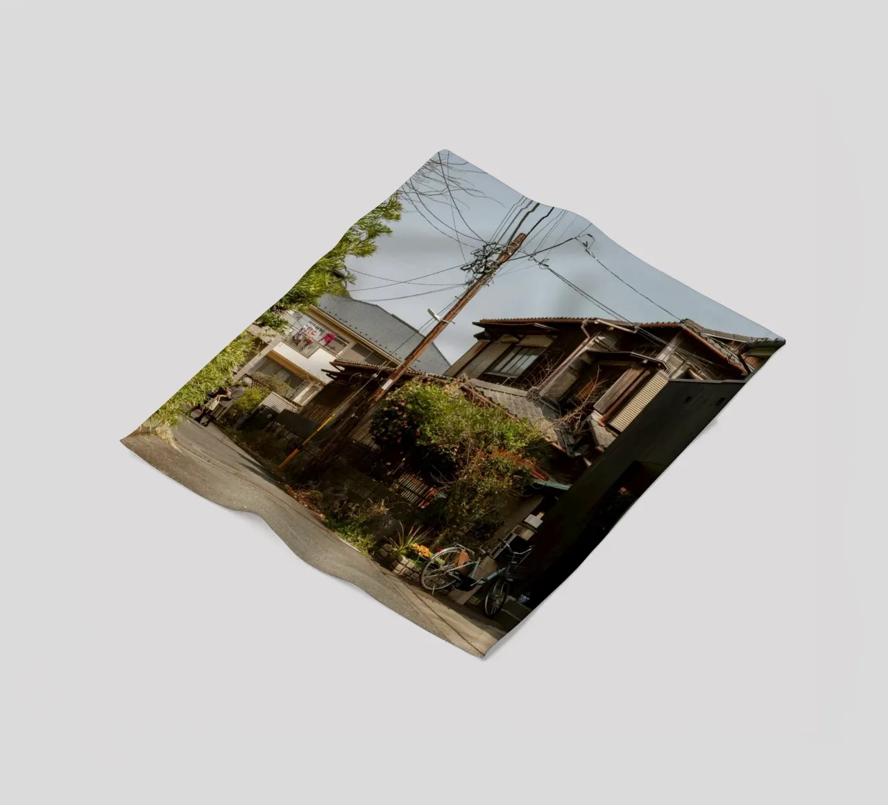 Kamakura Suburbs, Japan fleece blanket by Marcel Bisig