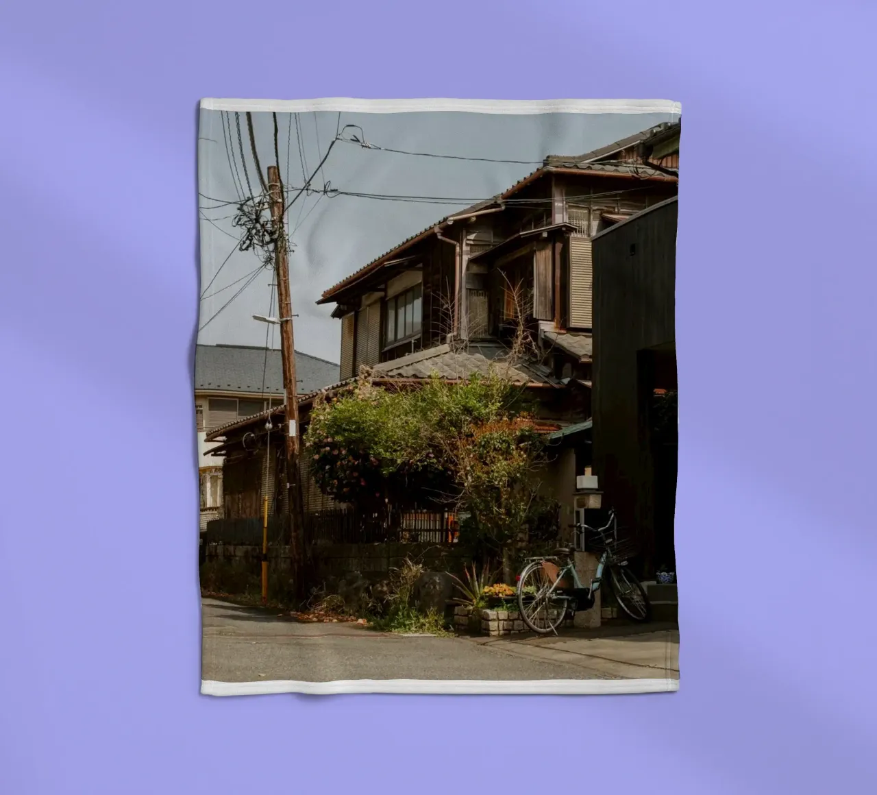 Kamakura Suburbs, Japan fleece blanket by Marcel Bisig