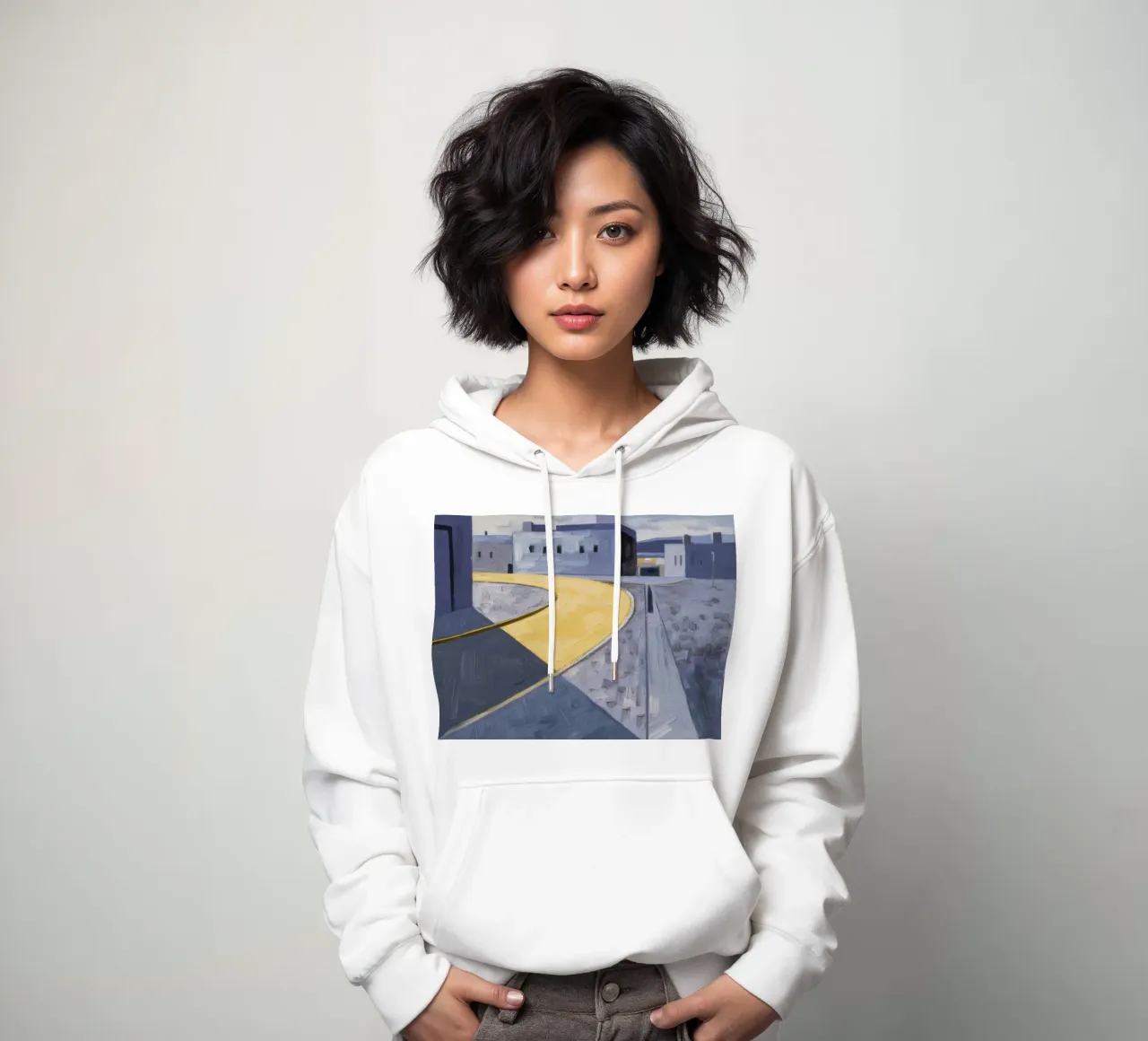 Curva dei sentieri gialli felpa con cappuccio da Opal Strokes