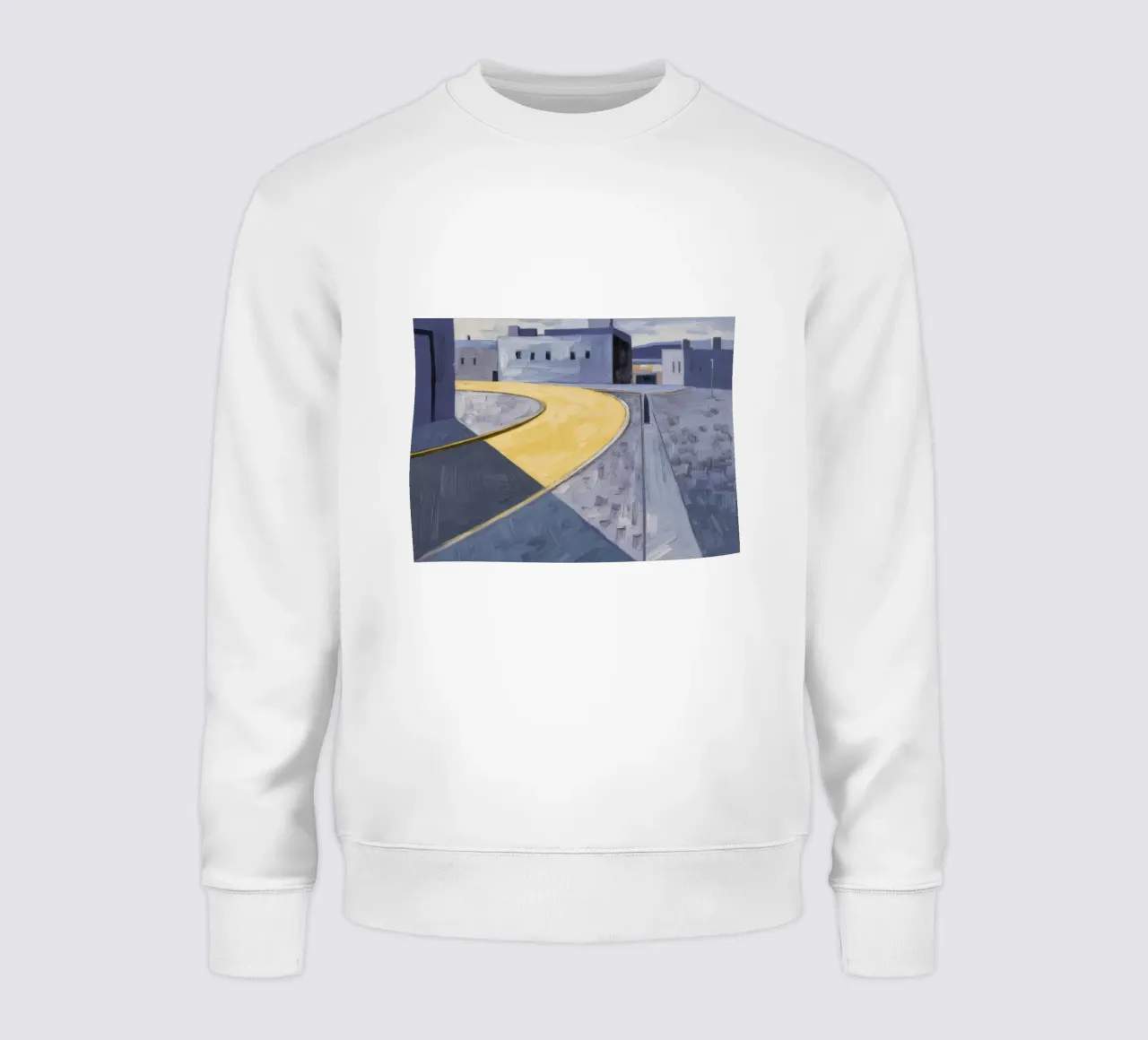 Yellow Paths Curve sweatshirt by Opal Strokes
