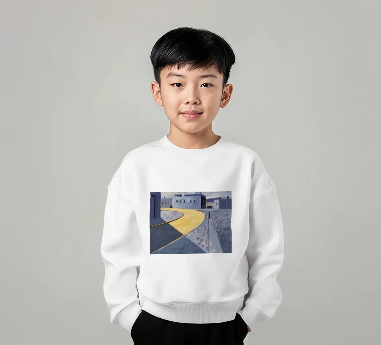 Curva dei sentieri gialli felpa bambino da Opal Strokes