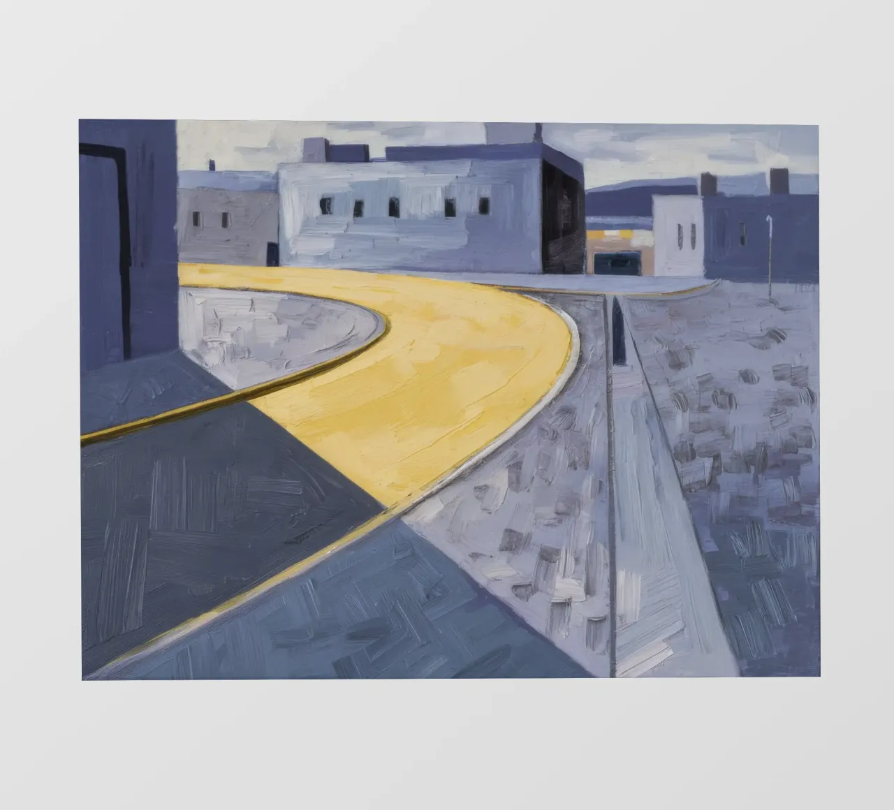 Curva dei sentieri gialli telo in pvc da Opal Strokes