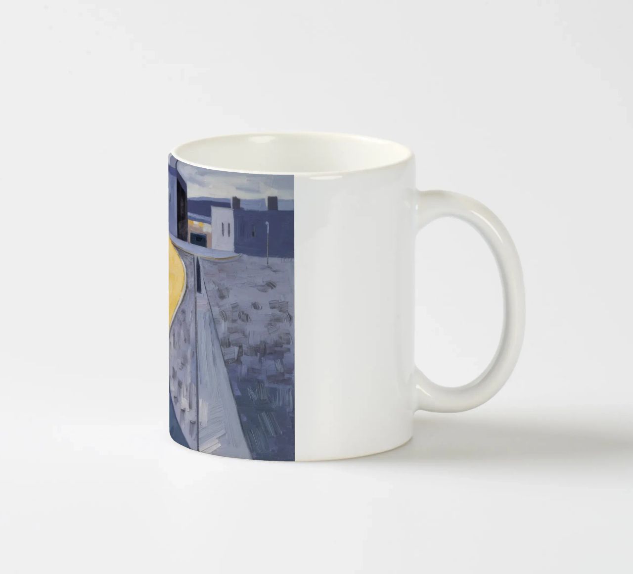 Curva dei sentieri gialli tazza in ceramica da Opal Strokes