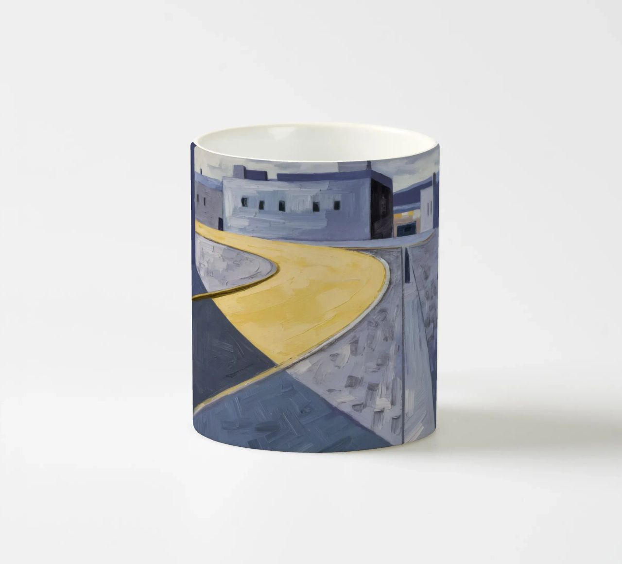 Curva dei sentieri gialli tazza in ceramica da Opal Strokes
