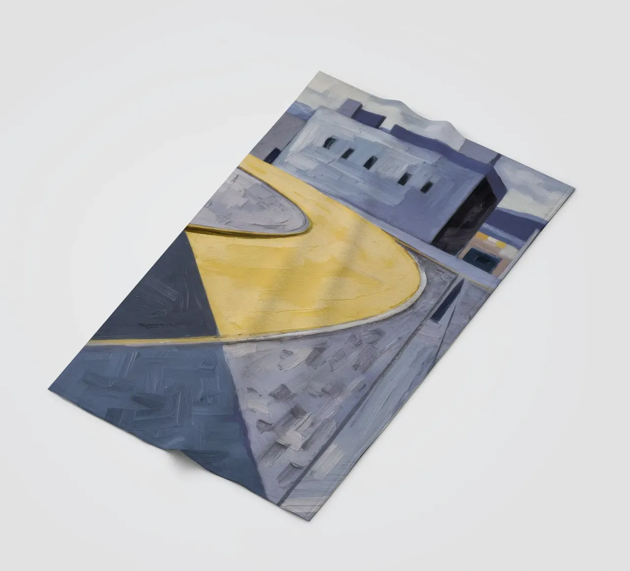 Yellow Paths Curve fleece blanket by Opal Strokes
