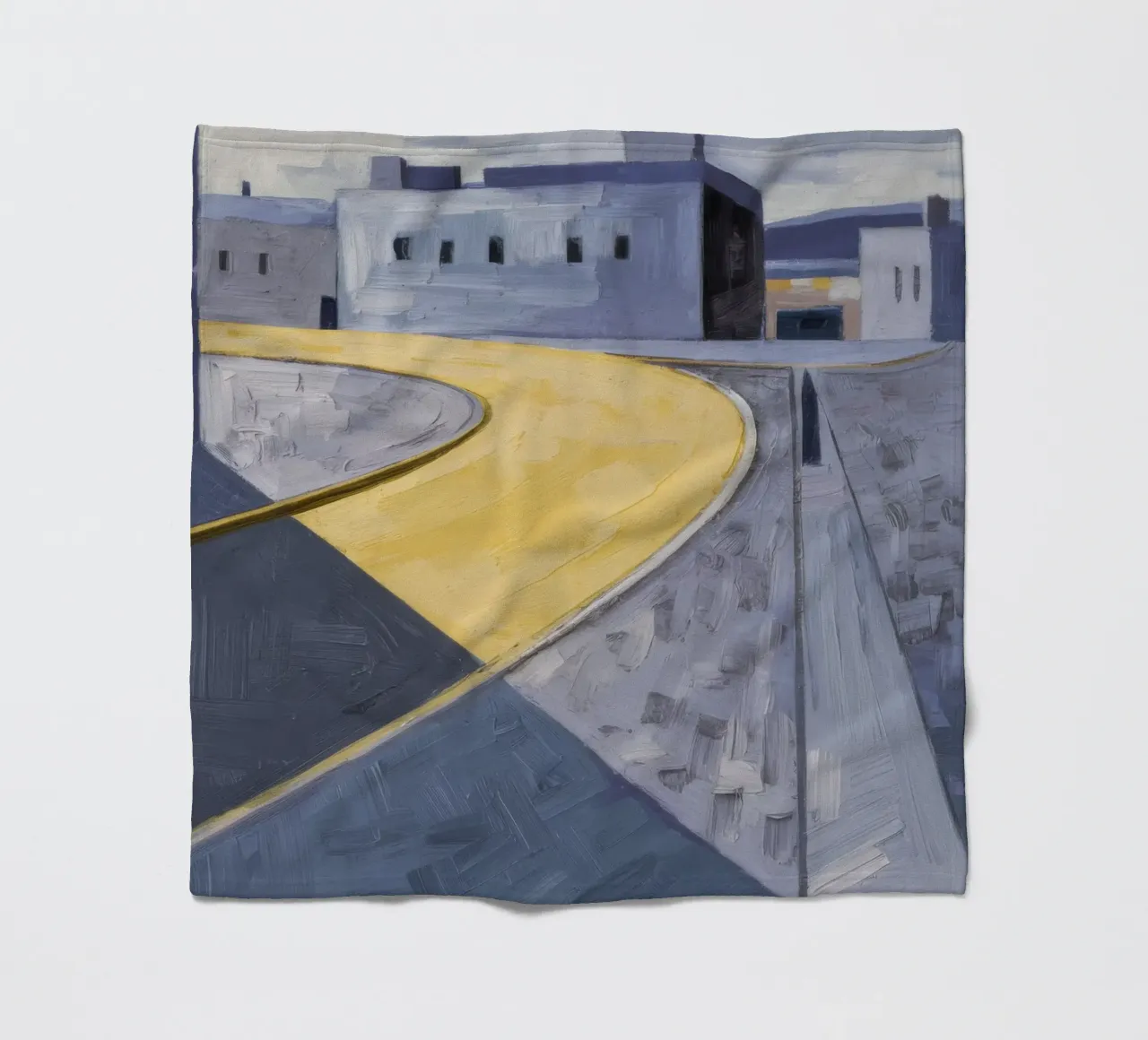 Yellow Paths Curve fleece blanket by Opal Strokes