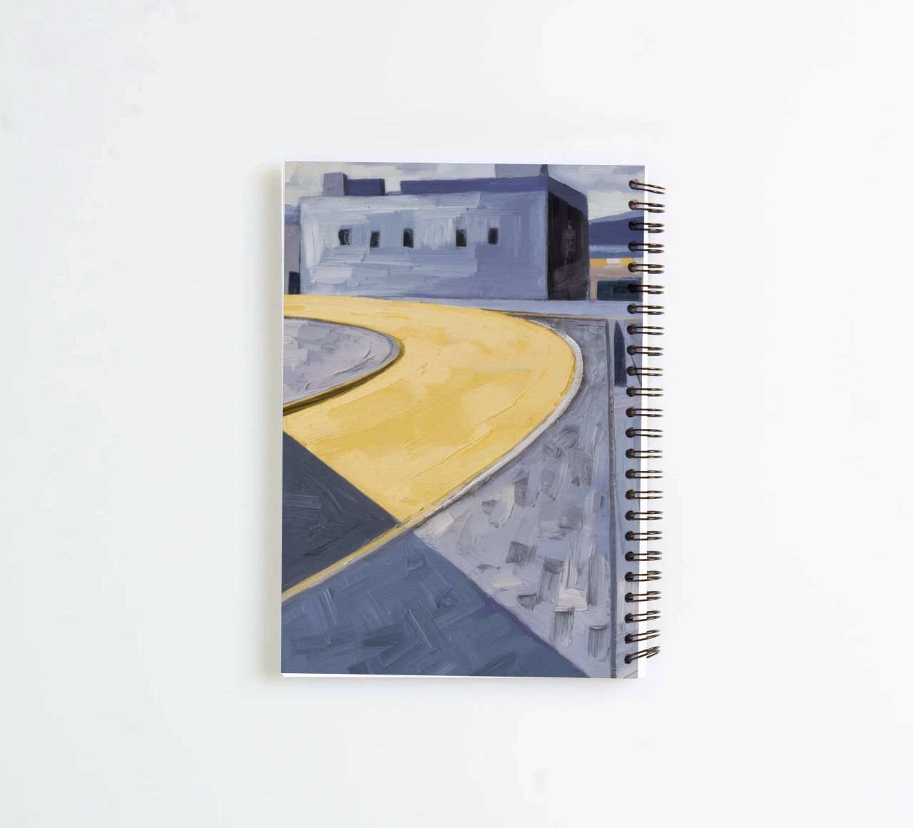 Yellow Paths Curve spiral notebook by Opal Strokes