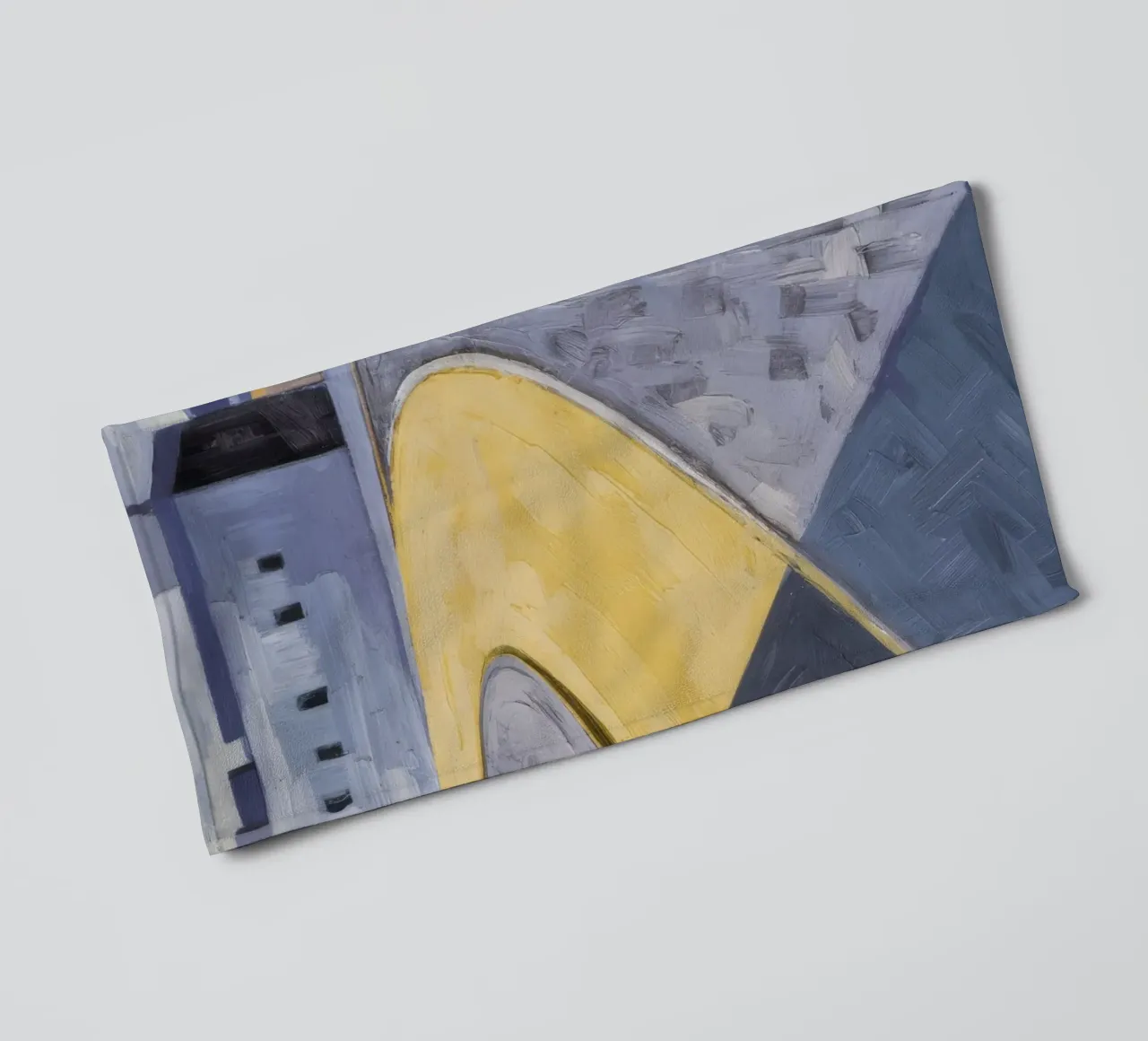 Yellow Paths Curve towel by Opal Strokes