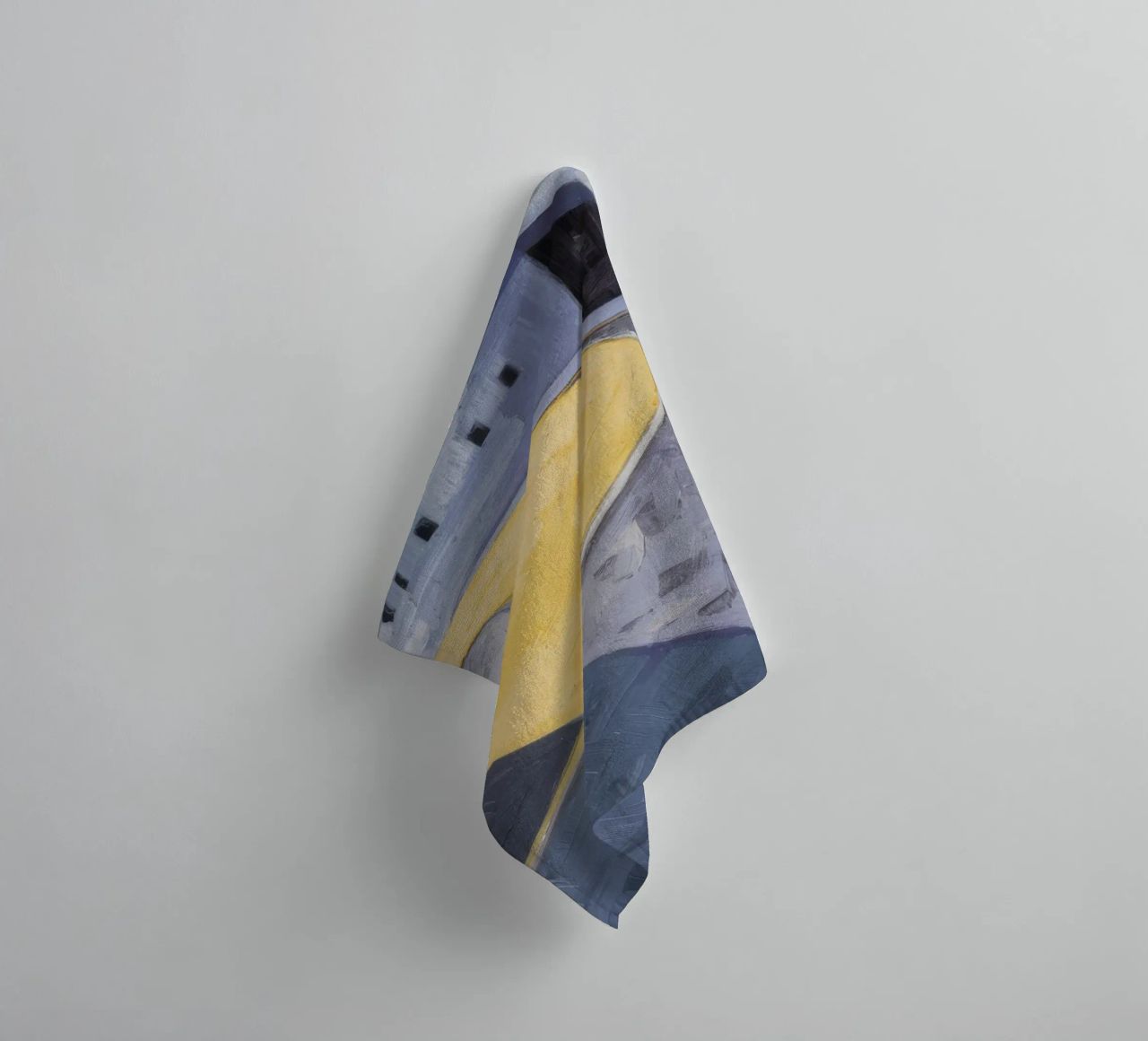 Yellow Paths Curve towel by Opal Strokes