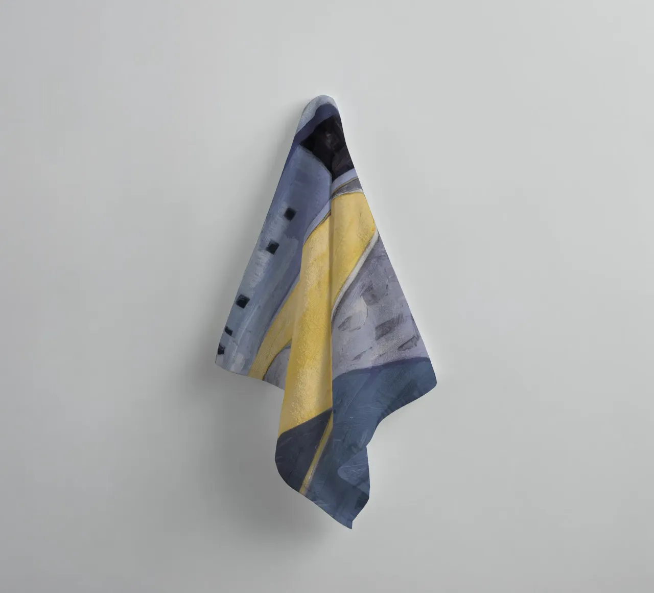 Yellow Paths Curve towel by Opal Strokes