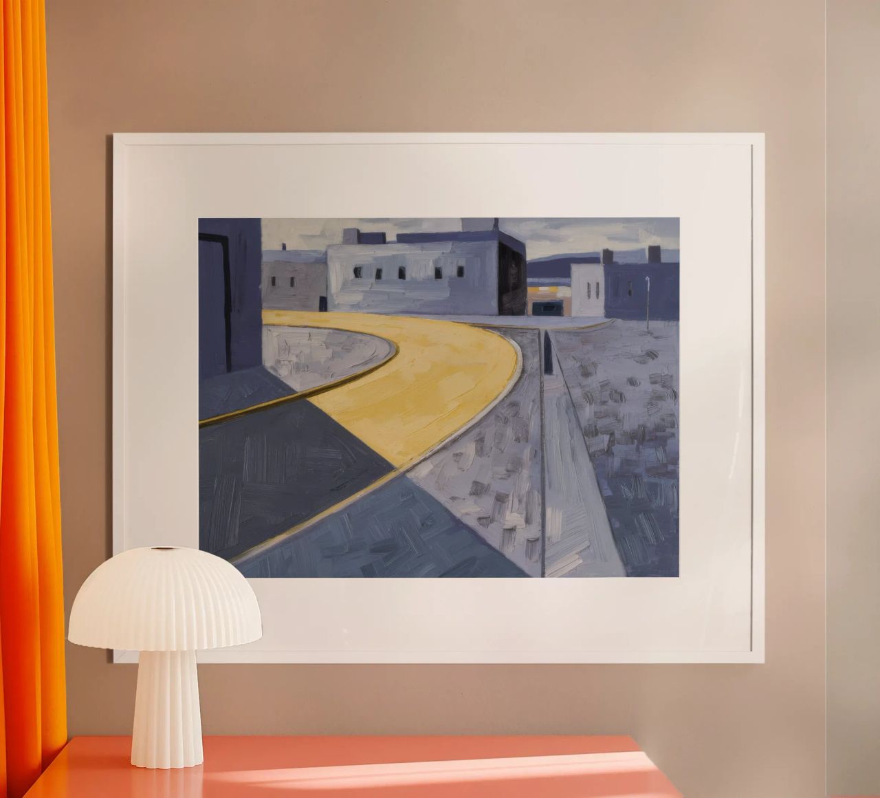 Yellow Paths Curve hahnemühle by Opal Strokes