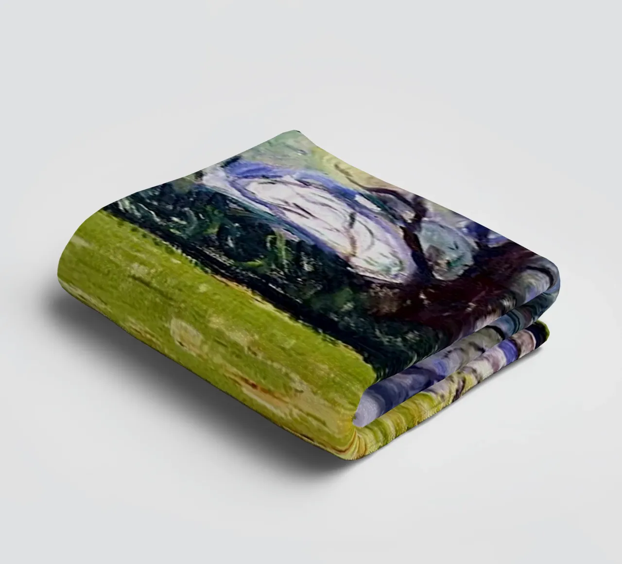 Een man in de tuin abstract badhanddoek van Rachel Gallery