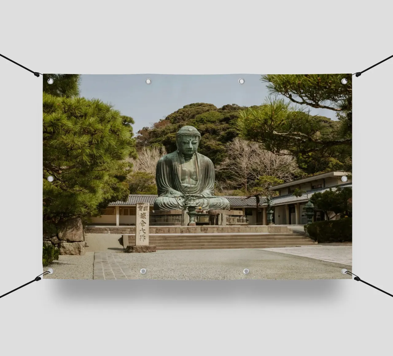Buddha gigante a Kamakura, Giappone telo in pvc da Marcel Bisig