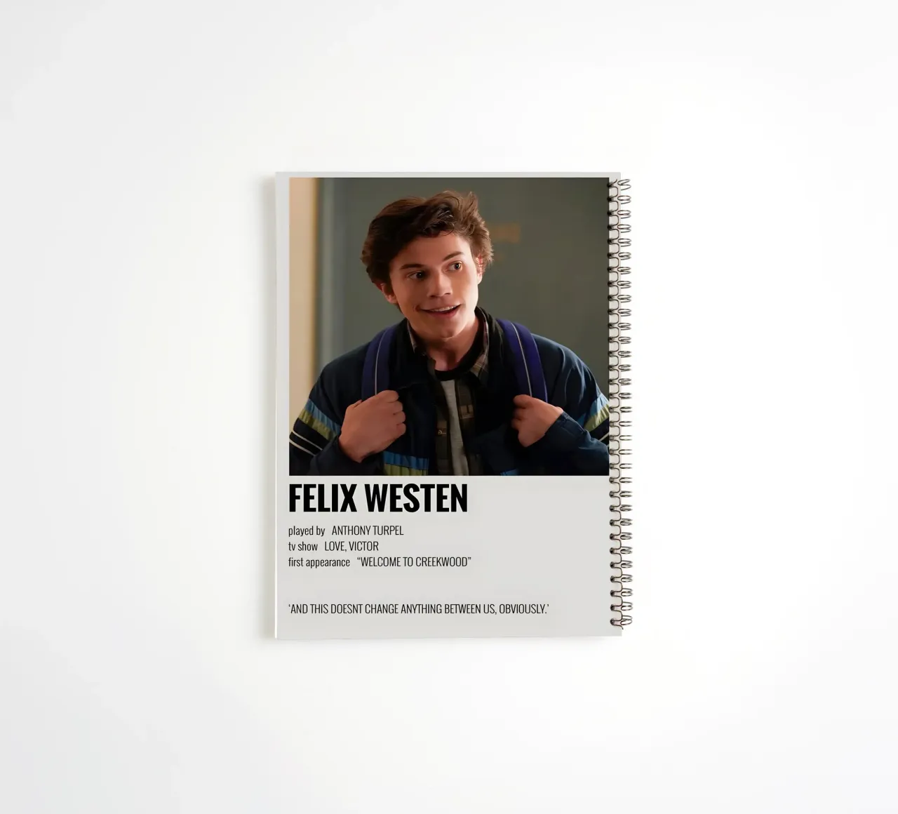 FELIX WESTEN spiral notebook by MVFminimalist