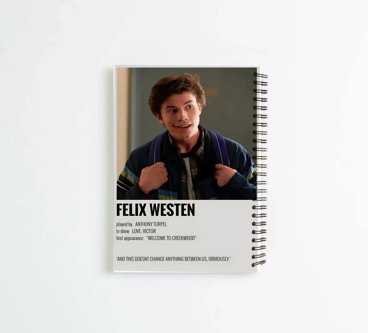 FELIX WESTEN spiral notebook by MVFminimalist