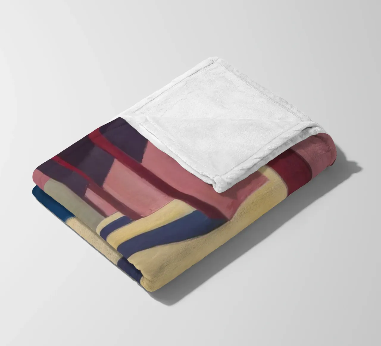 Karmozijnrode pilaar schaduwen fleecedeken van Opal Strokes