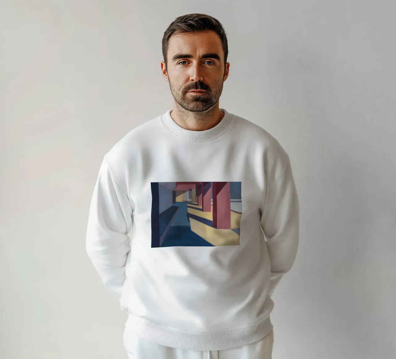 Karmozijnrode pilaar schaduwen sweatshirt van Opal Strokes