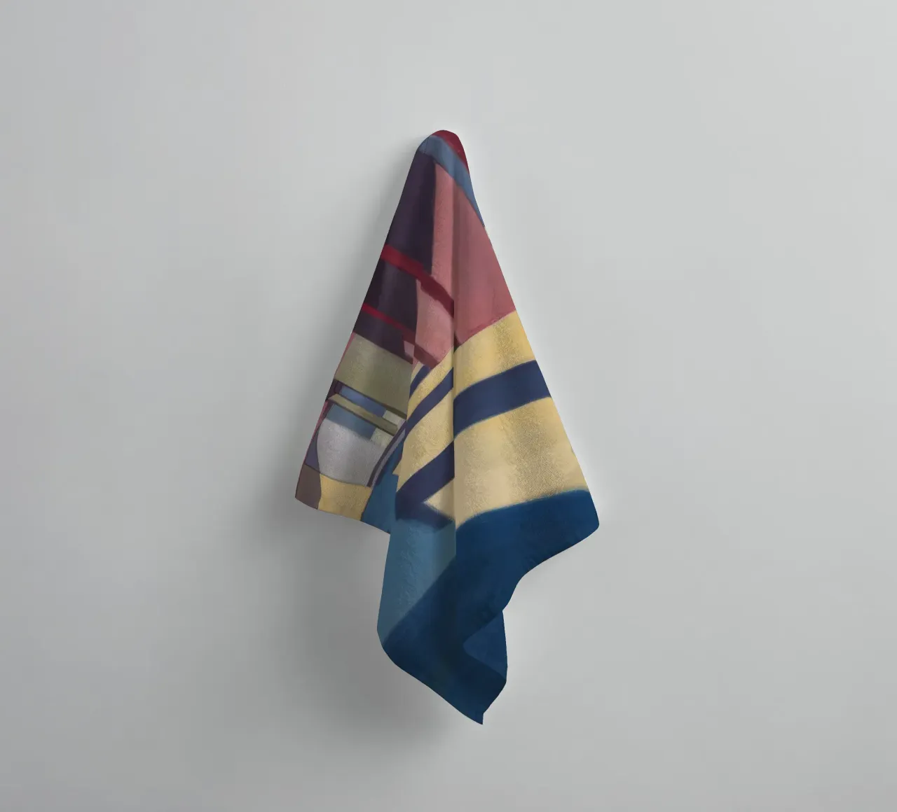 Karmozijnrode pilaar schaduwen badhanddoek van Opal Strokes