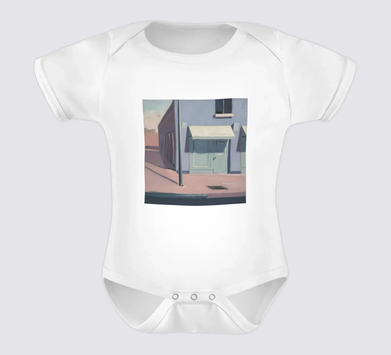Garage Pastello Immobile body neonato maniche corte da Opal Strokes