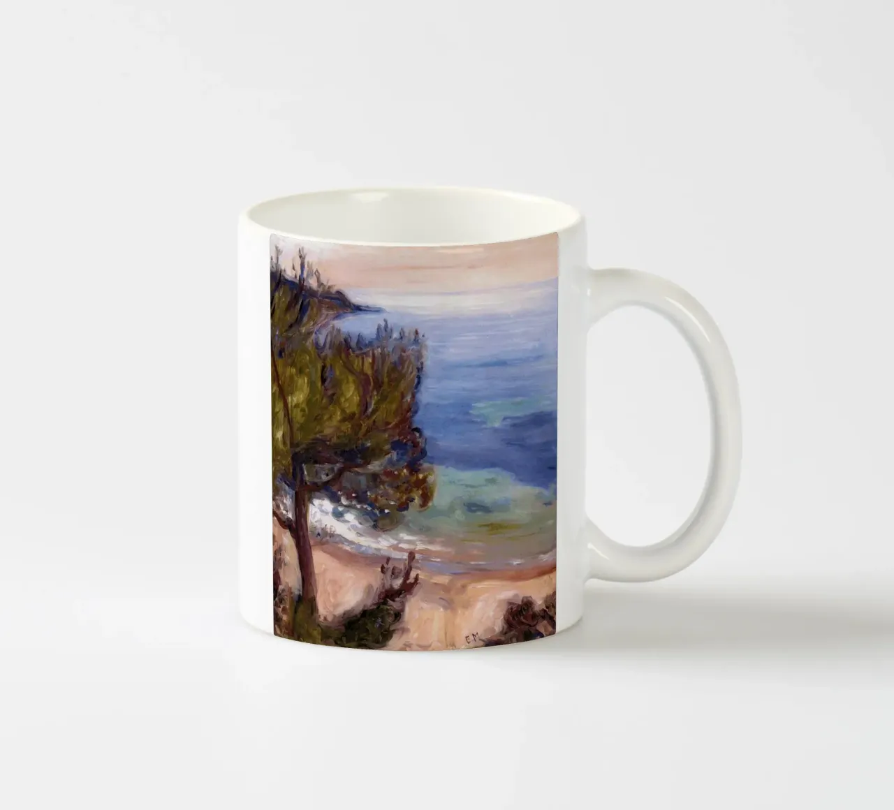 View from the top of the mountain ceramic mug by Rachel Gallery