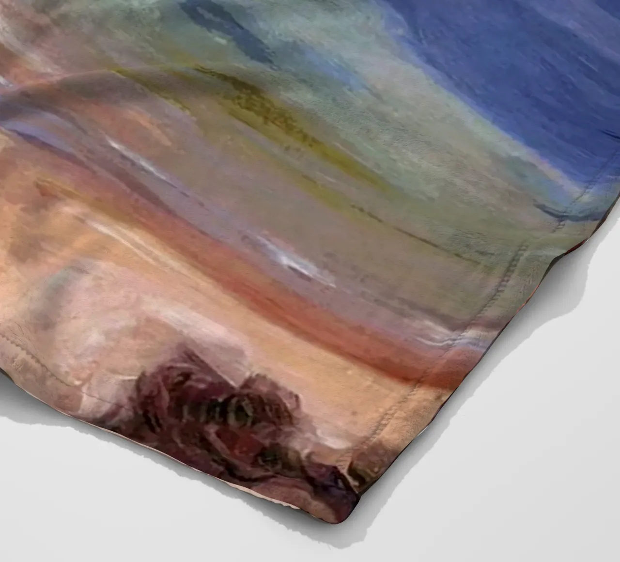 View from the top of the mountain fleece blanket by Rachel Gallery