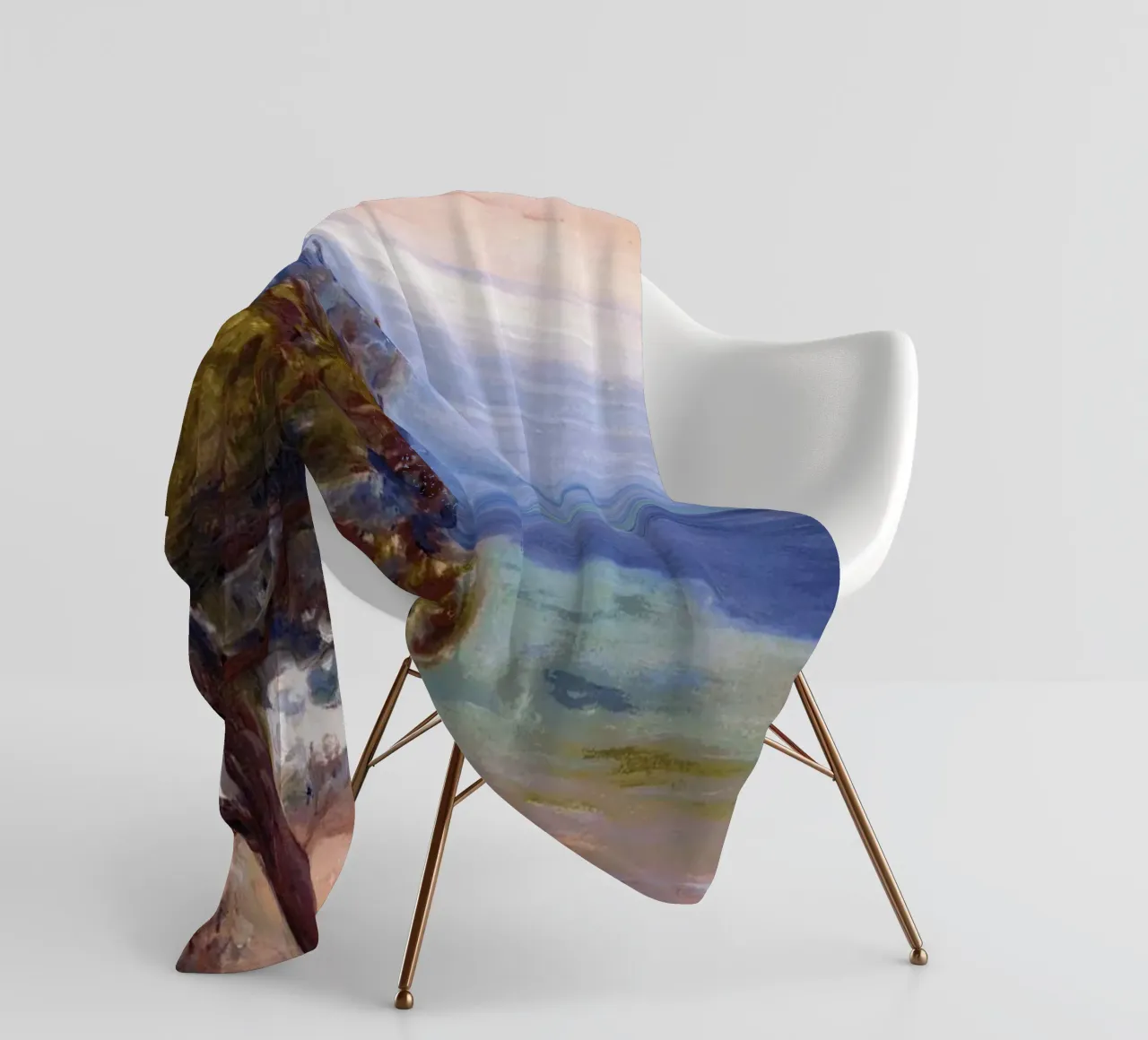 View from the top of the mountain fleece blanket by Rachel Gallery