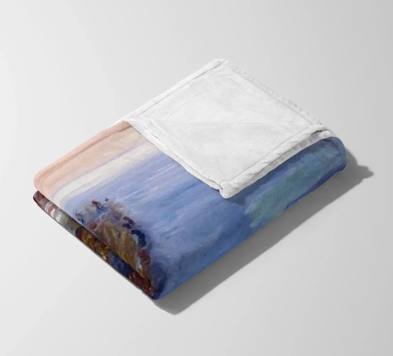 View from the top of the mountain fleece blanket by Rachel Gallery