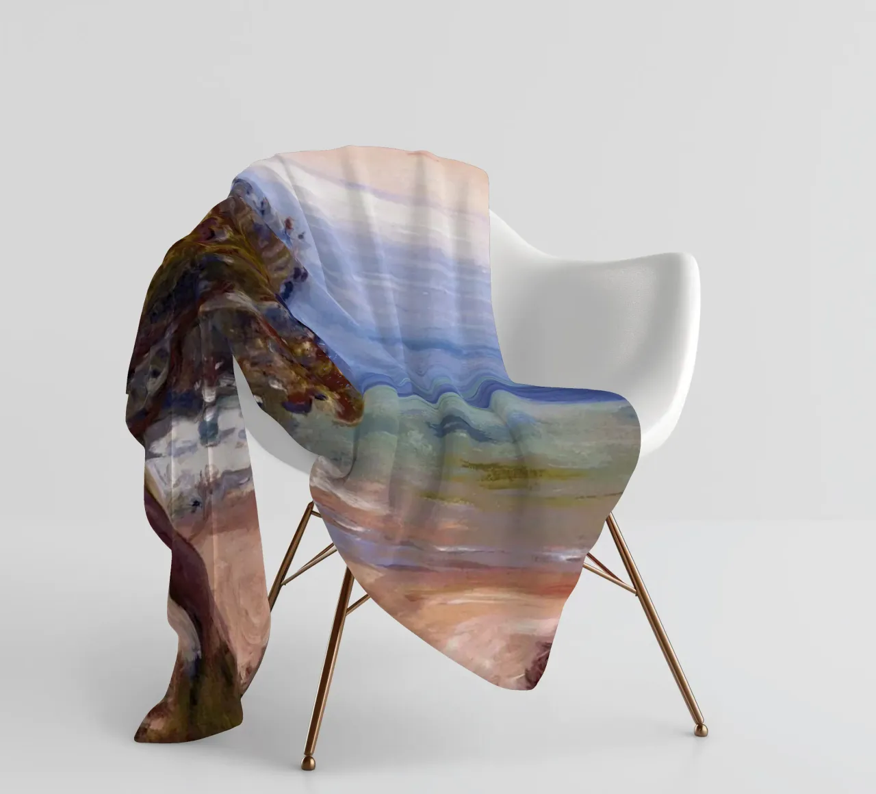 View from the top of the mountain fleece blanket by Rachel Gallery