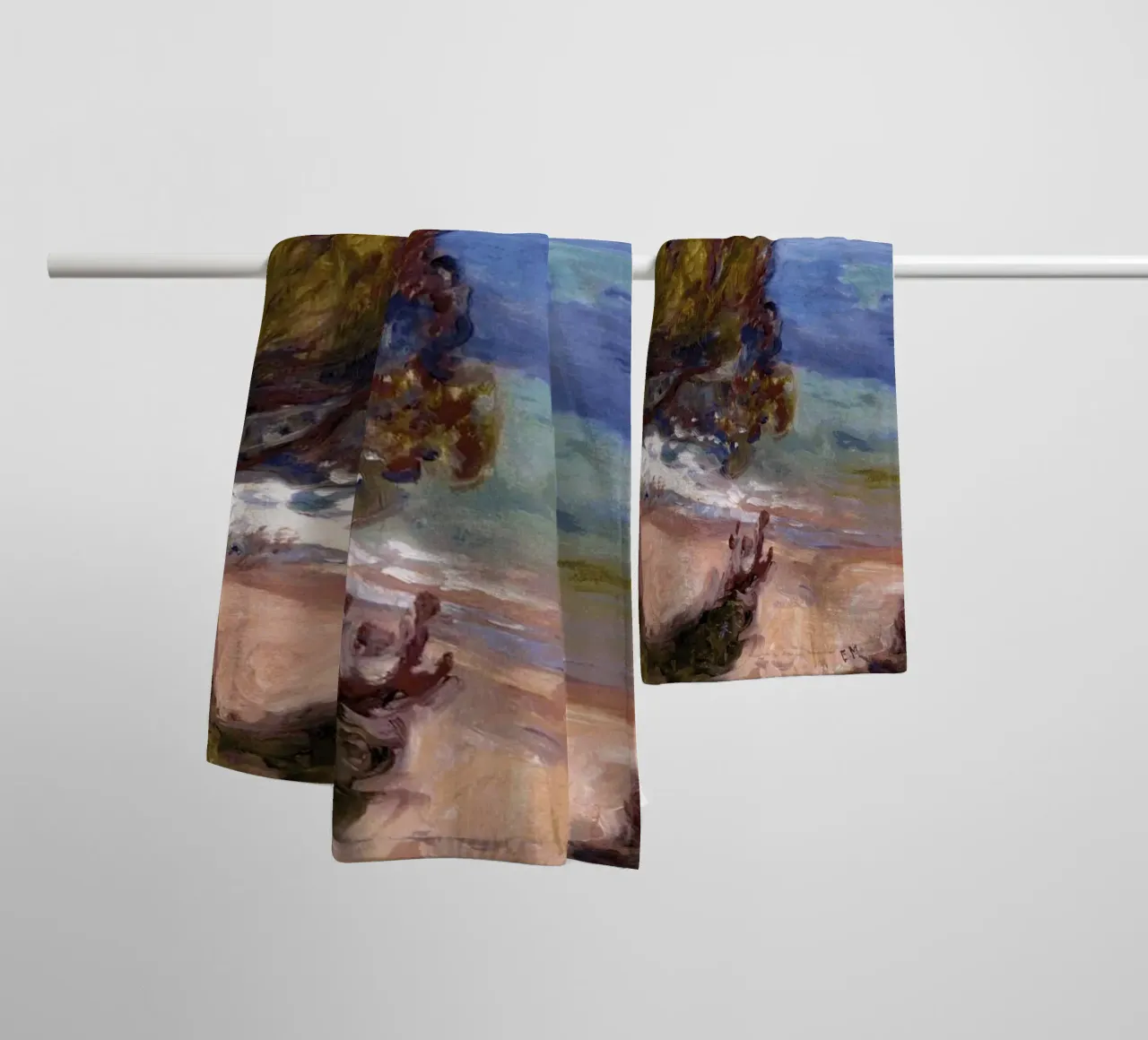 View from the top of the mountain towel by Rachel Gallery