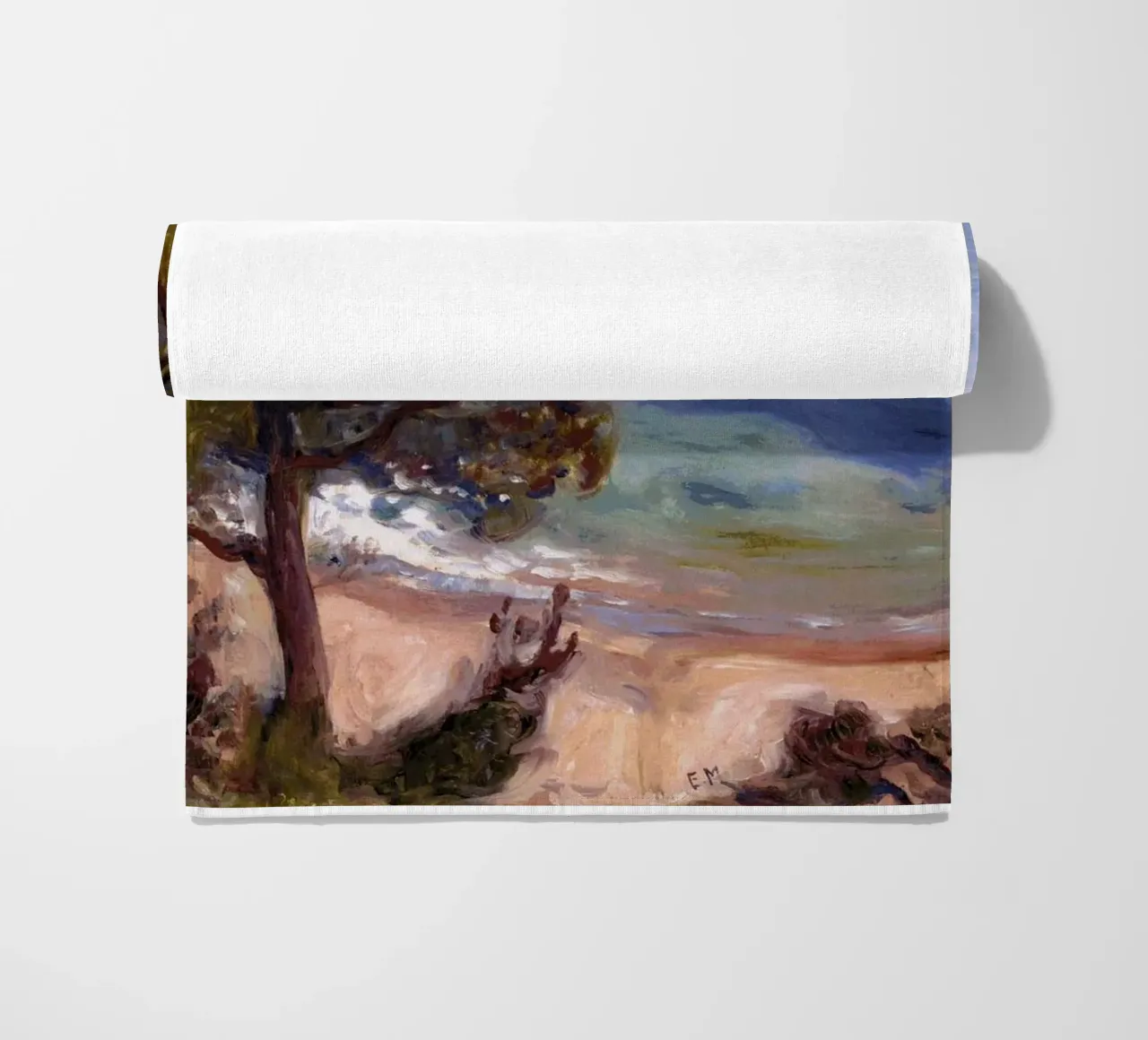 View from the top of the mountain beach towel by Rachel Gallery