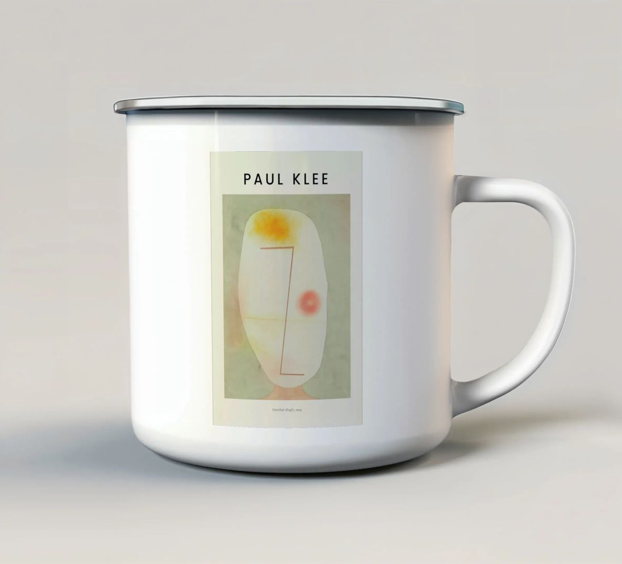 Klee - Untitled (Kopf) tazza in smalto da Vintage by JUNIQE