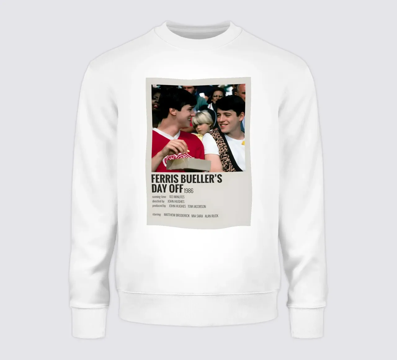FERRIS BUELLER'S DAY OFF 1986 felpa da MVFminimalist