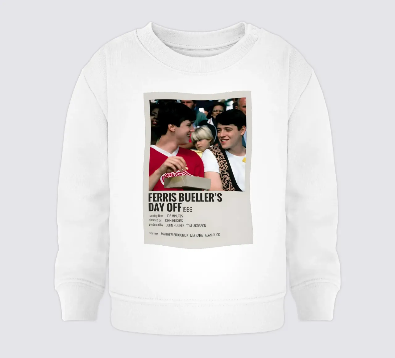 FERRIS BUELLER'S DAY OFF 1986 felpa neonato da MVFminimalist