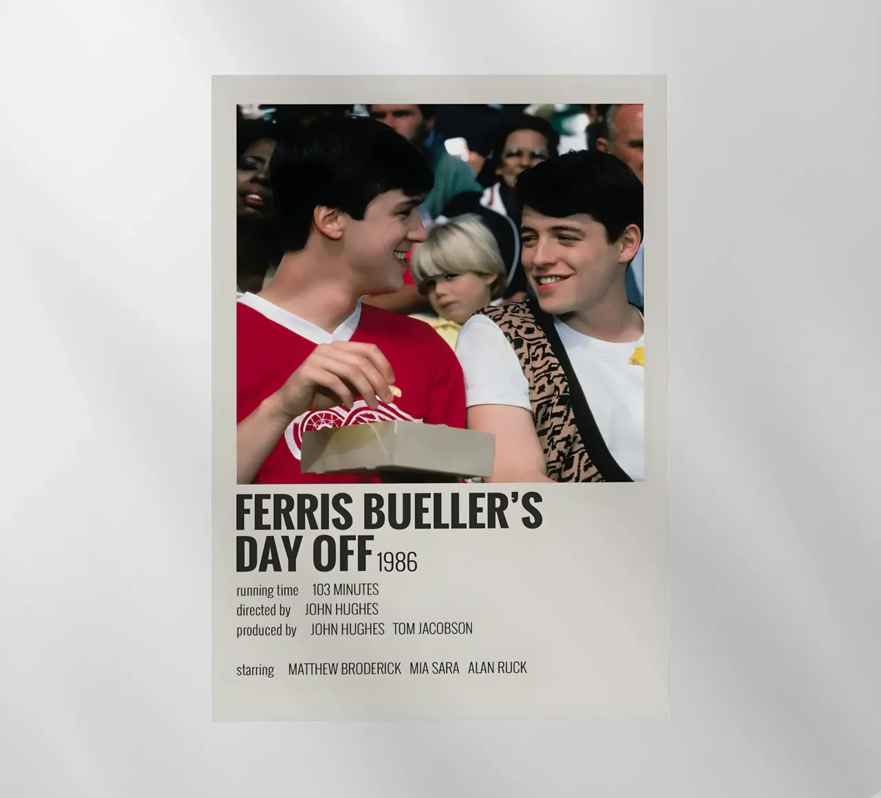 FERRIS BUELLER'S DAY OFF 1986 pellicola backlit da MVFminimalist