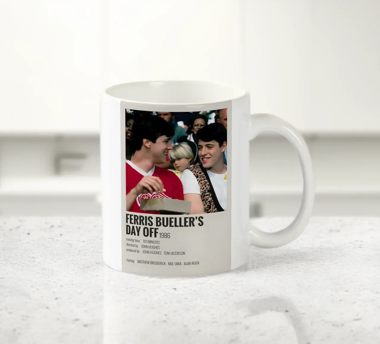 FERRIS BUELLER'S DAY OFF 1986 tazza in ceramica da MVFminimalist