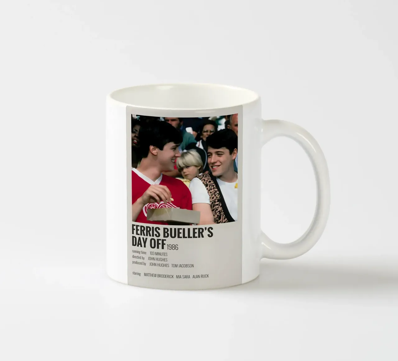 FERRIS BUELLER'S DAY OFF 1986 tazza in ceramica da MVFminimalist