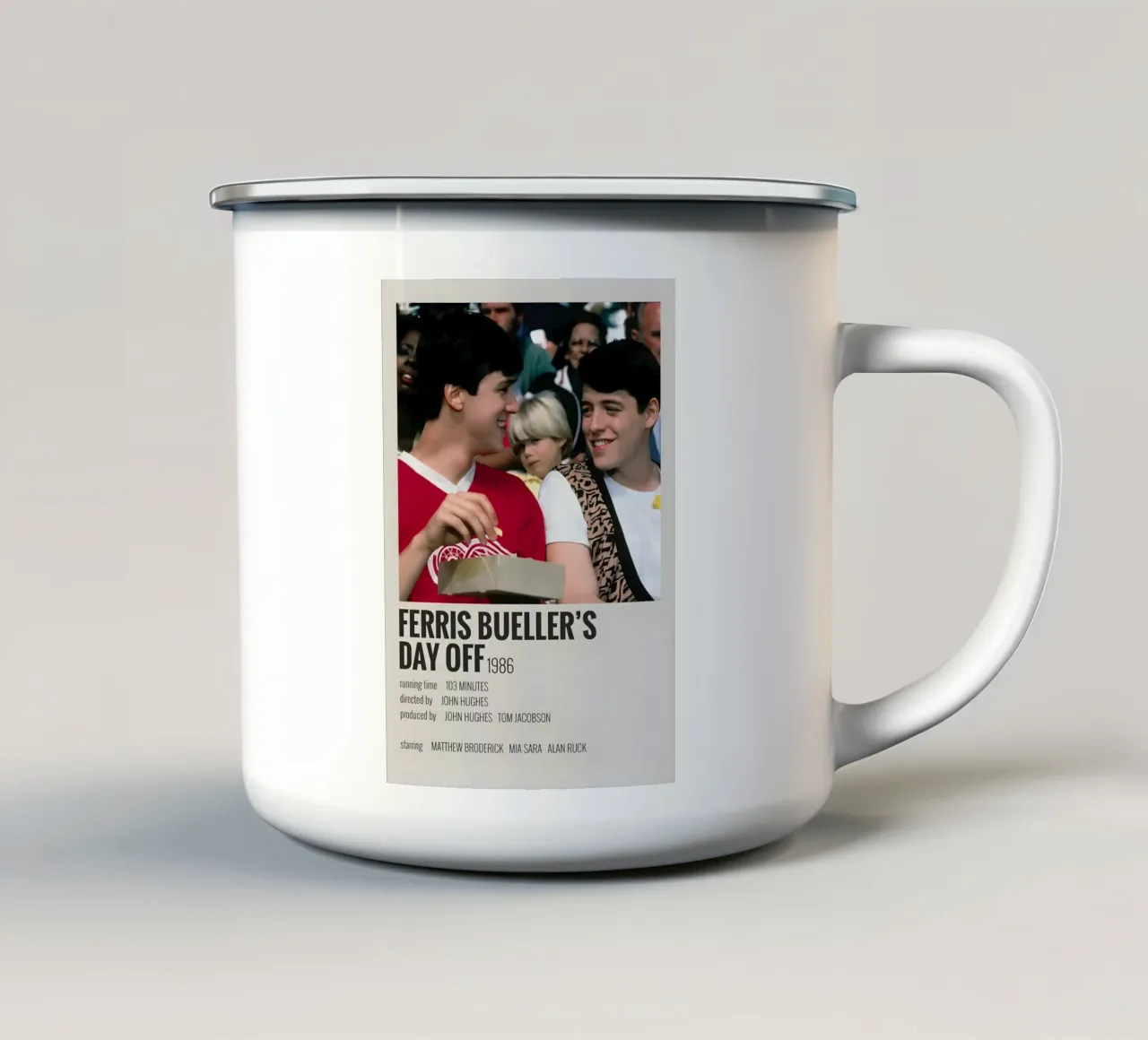 FERRIS BUELLER'S DAY OFF 1986 tazza in smalto da MVFminimalist