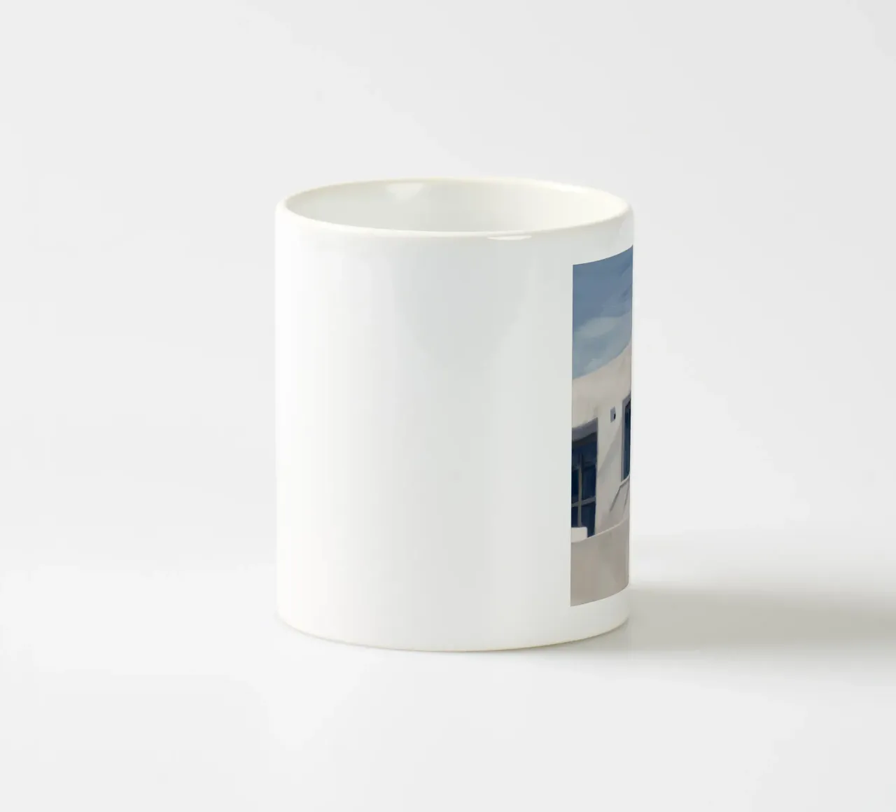 Geometria delle ombre bianche tazza in ceramica da Opal Strokes