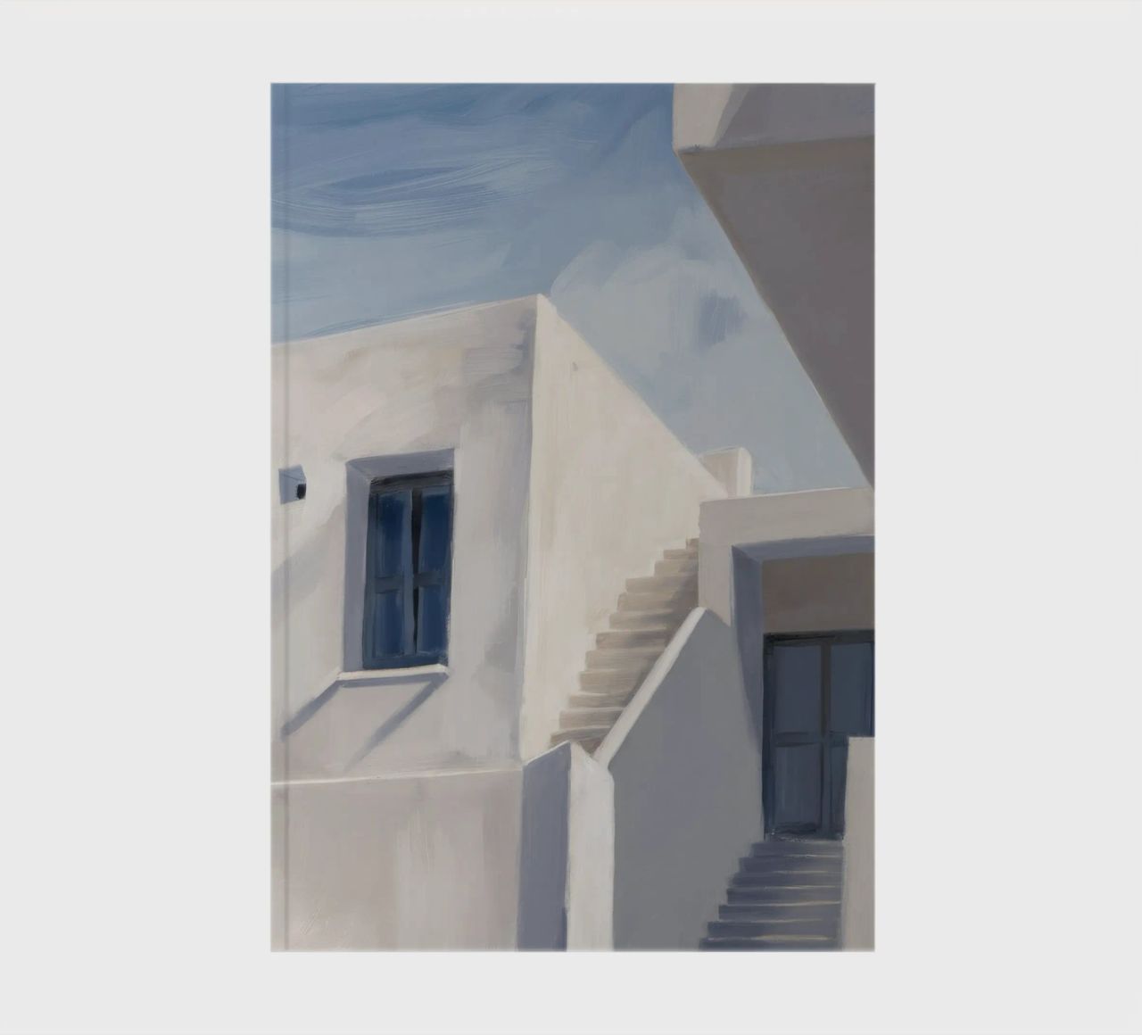 Whitewash Shadow Geometry notebook by Opal Strokes