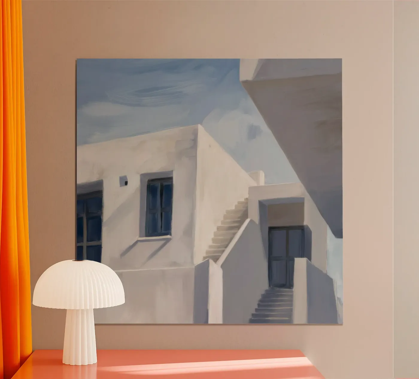 Whitewash Shadow Geometry poster by Opal Strokes