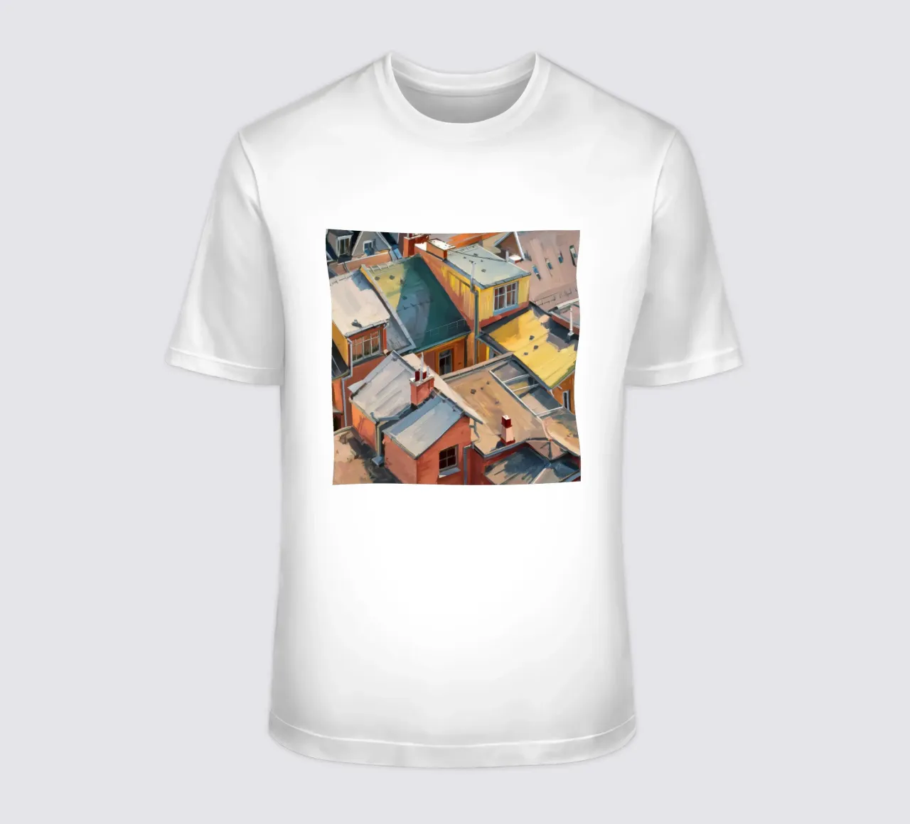 Cascata cromatica sul tetto t-shirt da Opal Strokes