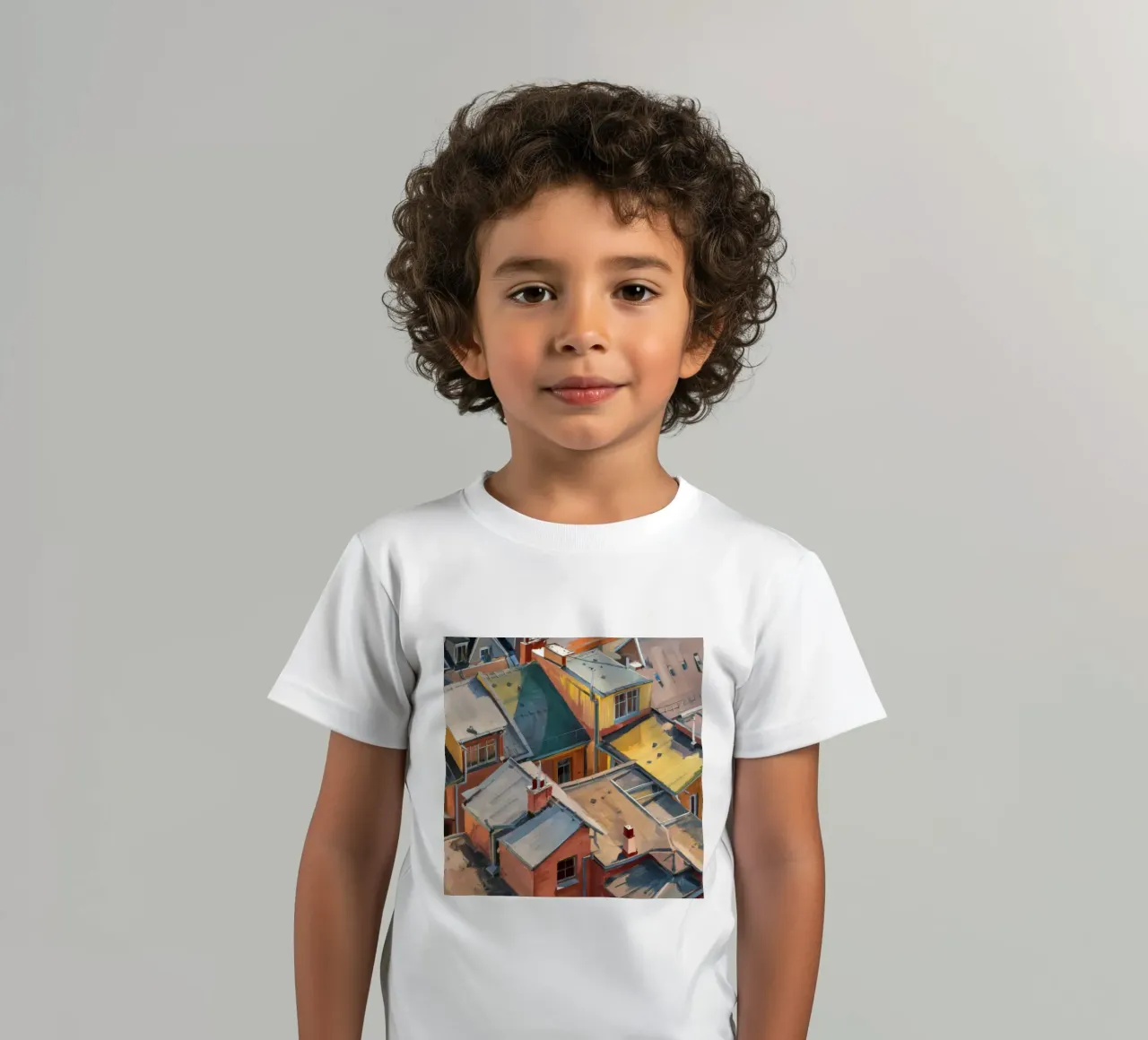 Cascata cromatica sul tetto t-shirt bambini da Opal Strokes
