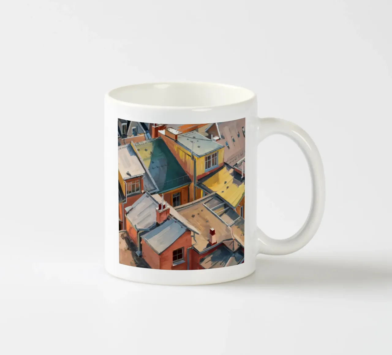 Cascata cromatica sul tetto tazza in ceramica da Opal Strokes