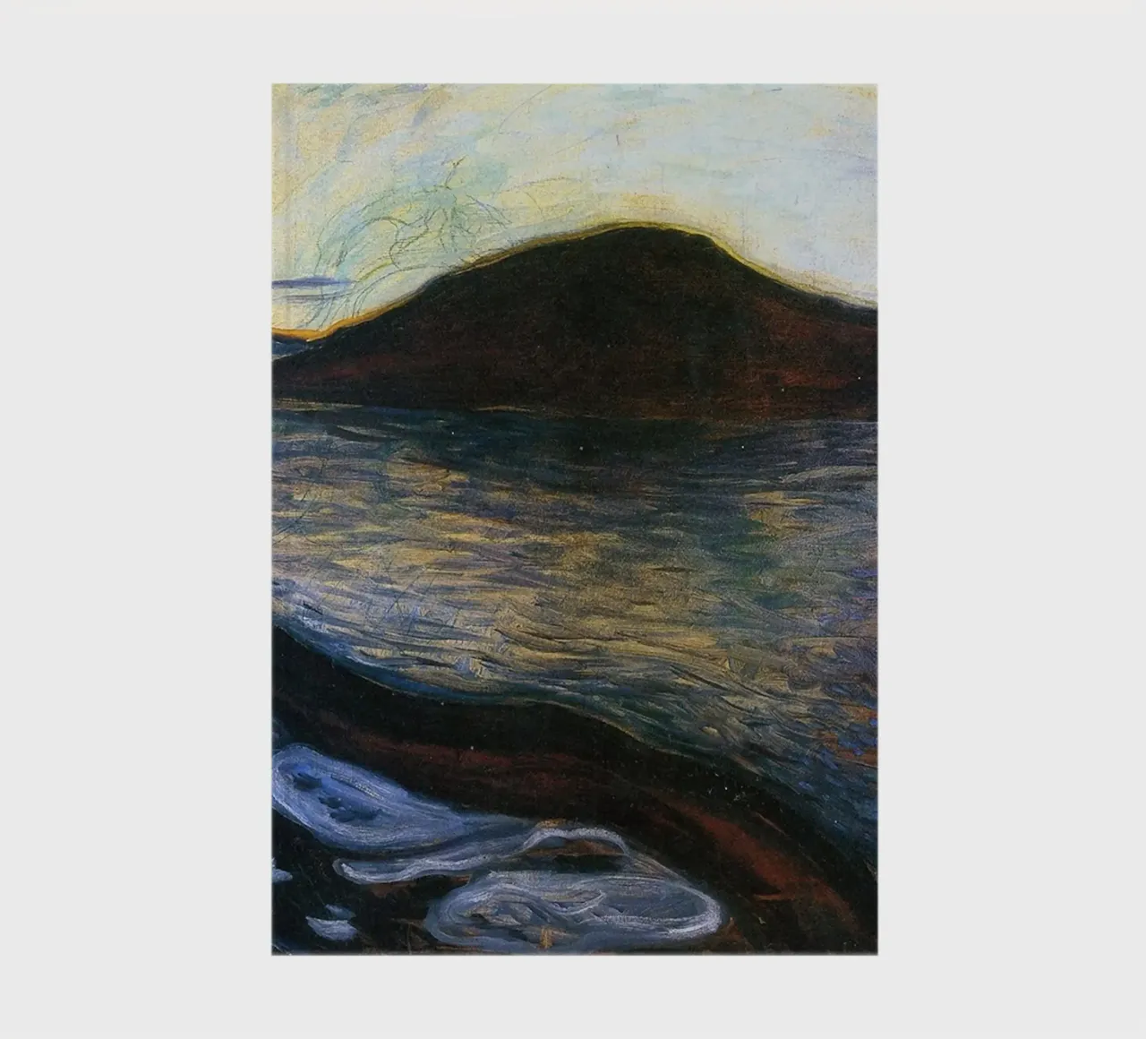 Lake And Mountain Abstract notebook by Rachel Gallery