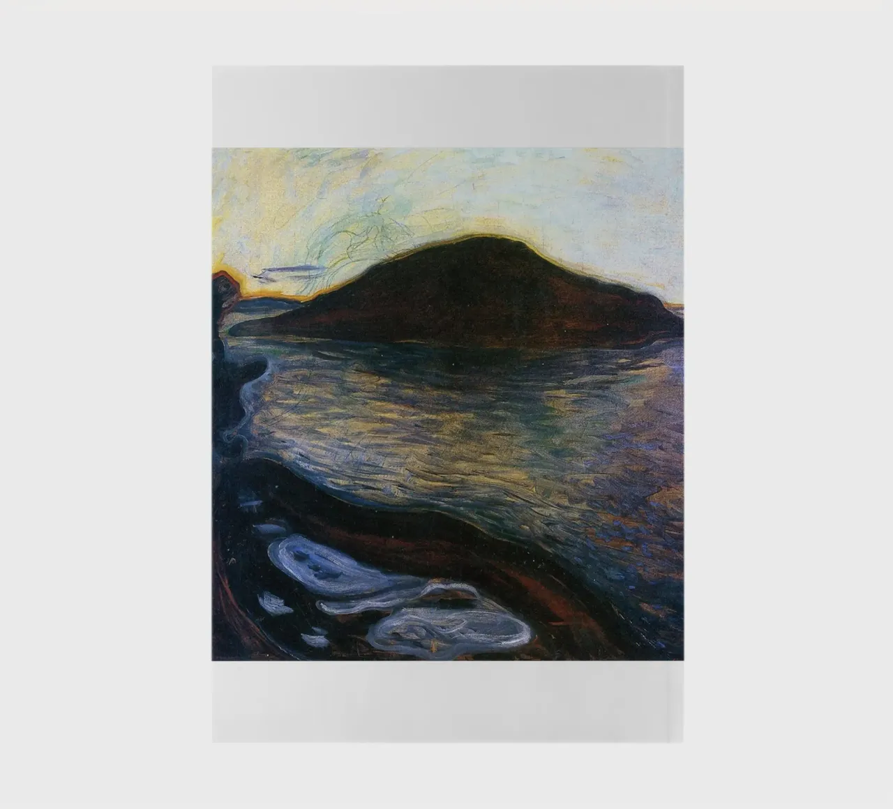 Lake And Mountain Abstract notebook by Rachel Gallery