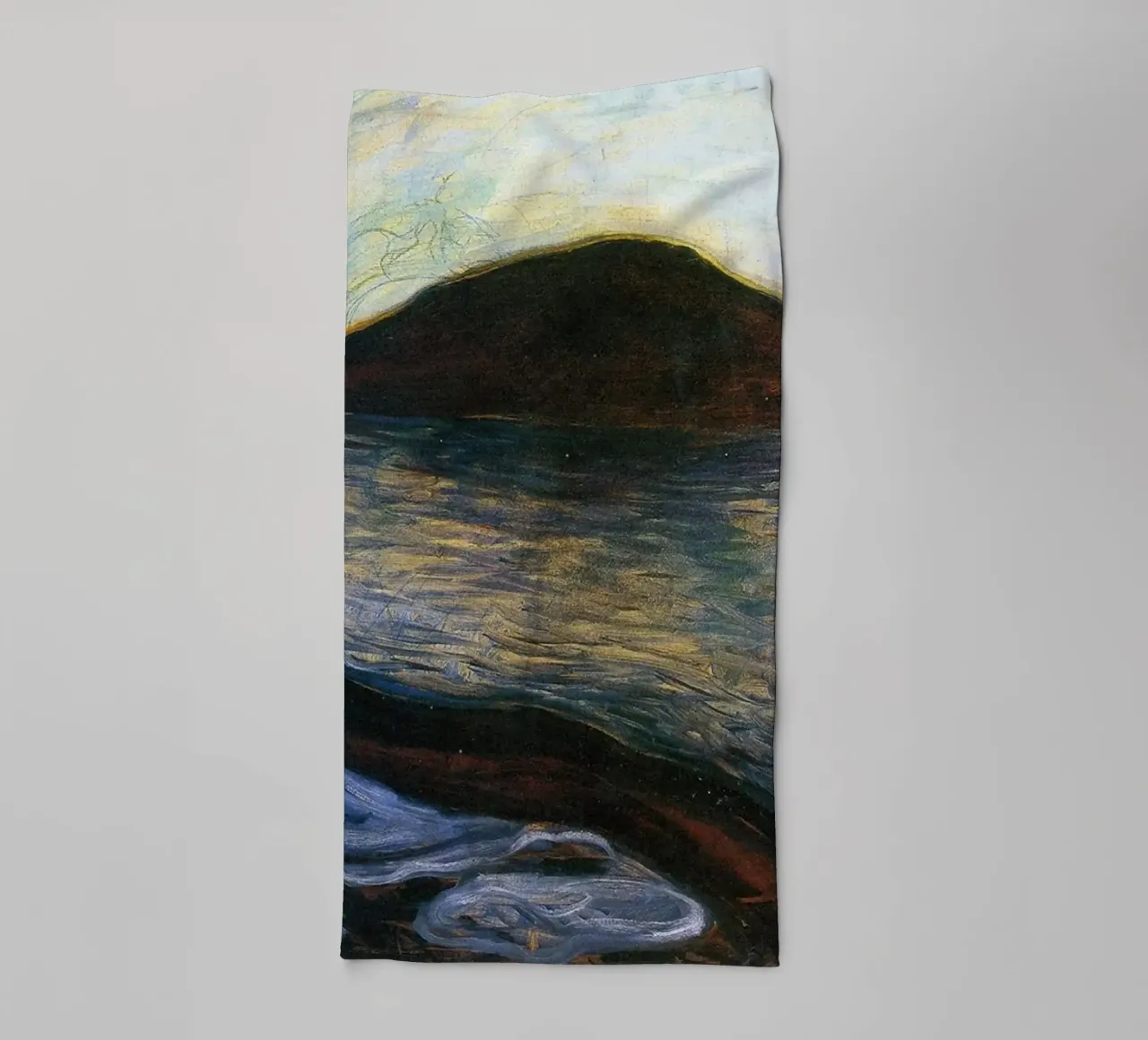 Lake And Mountain Abstract towel by Rachel Gallery