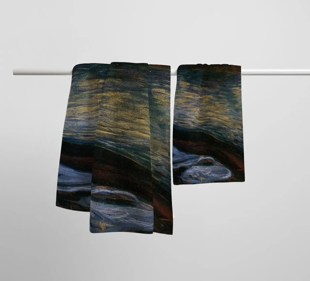 Lake And Mountain Abstract towel by Rachel Gallery